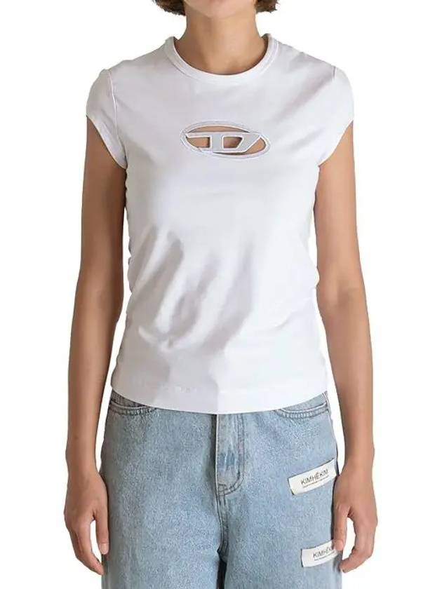 T Angie Peekaboo Logo Short Sleeve T-Shirt White - DIESEL - BALAAN 3