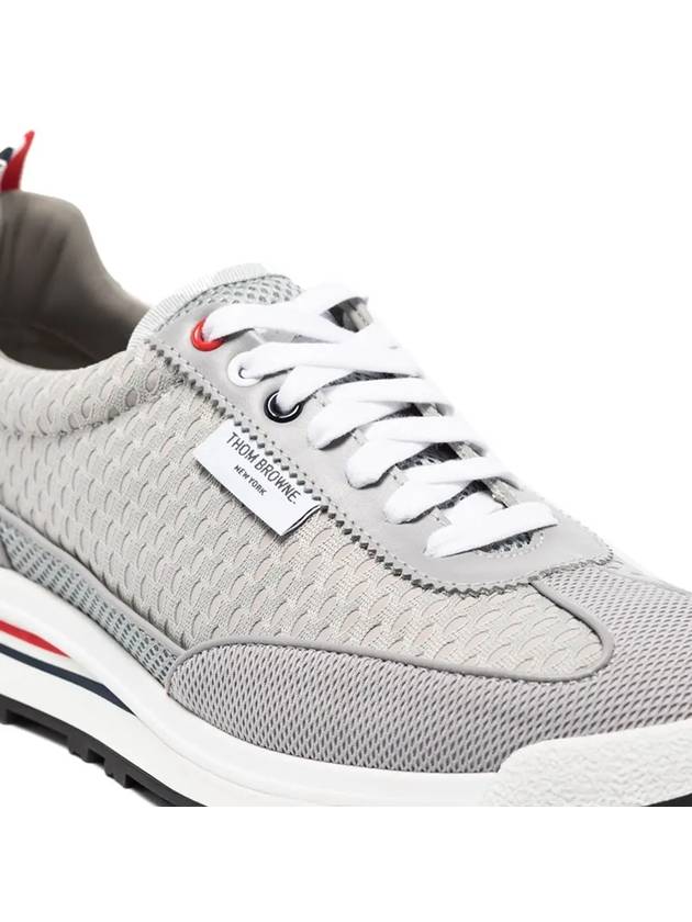 Men's Heavy Athletic Mesh Tech Runner Low Top Sneakers Grey - THOM BROWNE - BALAAN 5