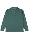 Pigment Polo Long Sleeve T Shirt GREEN MAN - MALBON GOLF - BALAAN 1