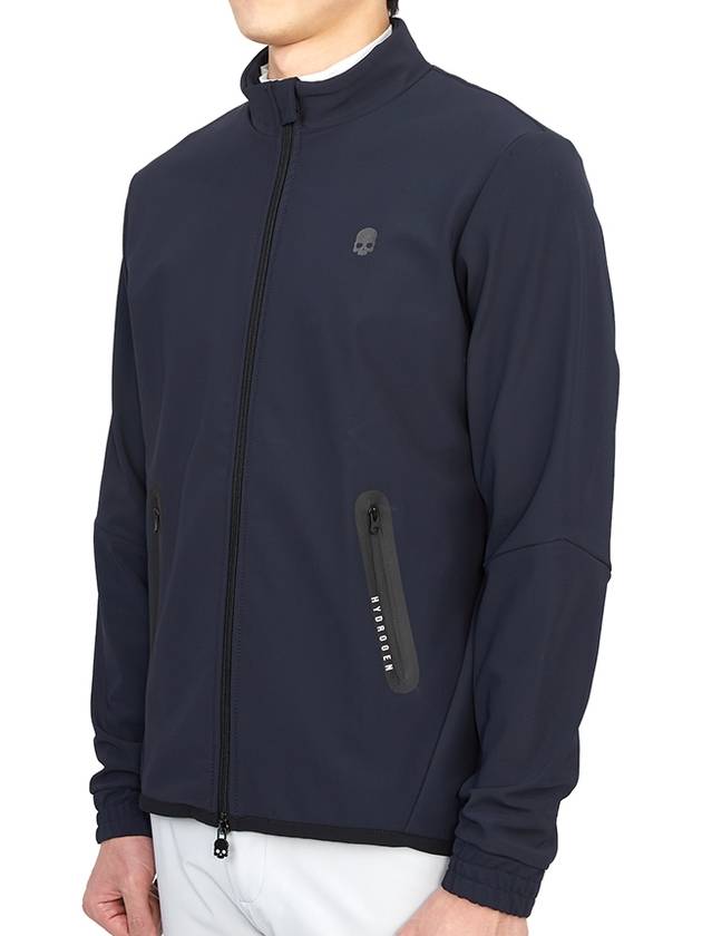 women's brushed zip-up jacket navy - HYDROGEN - BALAAN 4