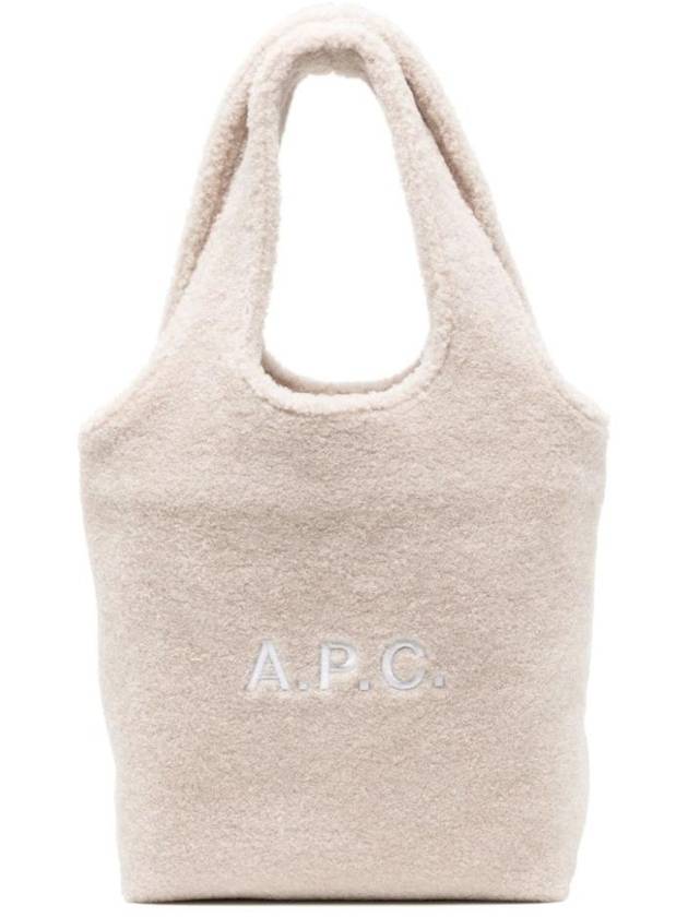 Ninon Shearling Vertical Tote Bag Beige - A.P.C. - BALAAN 1