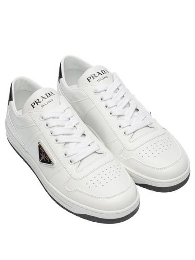 Downtown Leather Low Top Sneakers White - PRADA - BALAAN 5