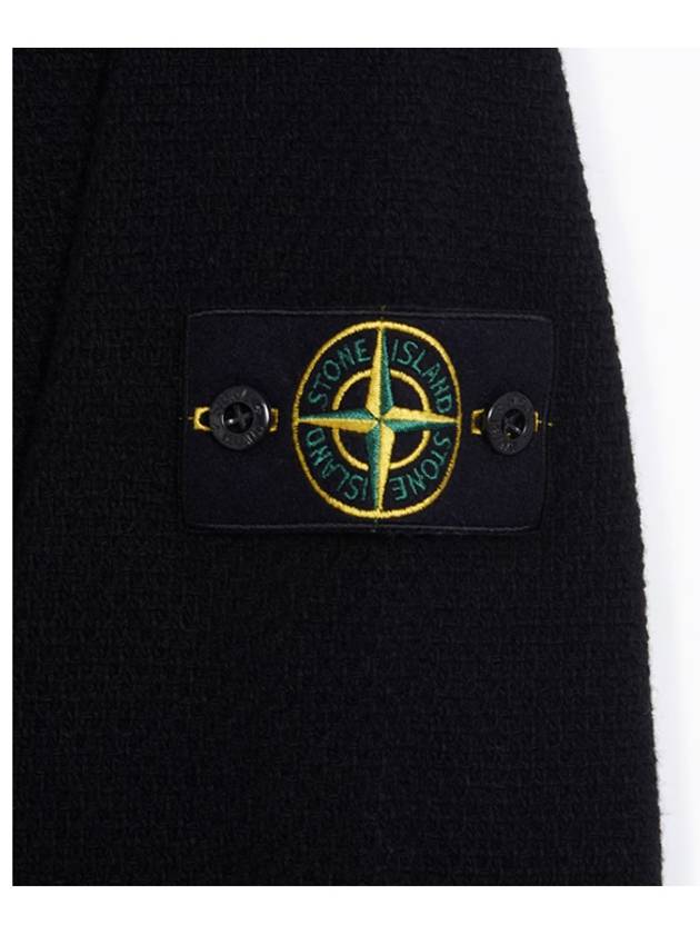 Wool Hooded Jacket Black - STONE ISLAND - BALAAN 7