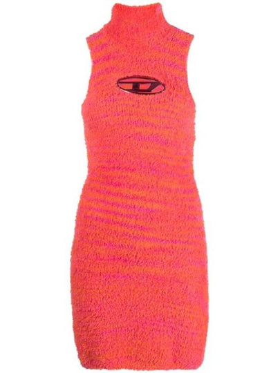 M Leros High Neck Sleeveless Short Dress Orange - DIESEL - BALAAN 2