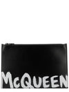 Graffiti Logo Clutch Bag Black - ALEXANDER MCQUEEN - BALAAN 1