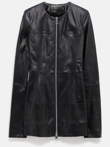 Eggplant Zip Blazer - THE ATTICO - BALAAN 1