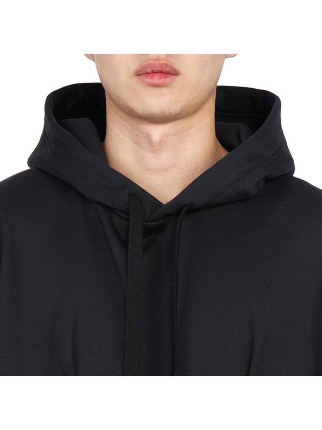 Pleated Drawstring Hoodie Black - VALENTINO - BALAAN 7