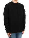 Metropolis Merino Wool Knit Top Black - CP COMPANY - BALAAN 4