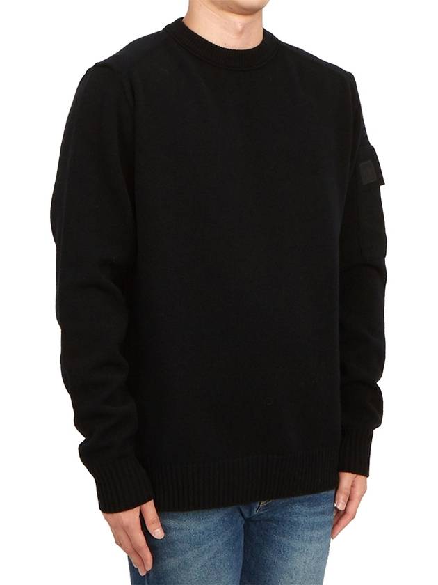 Metropolis Merino Wool Knit Top Black - CP COMPANY - BALAAN 4