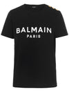 Logo Crew Neck Short Sleeve T-Shirt Black - BALMAIN - BALAAN 1