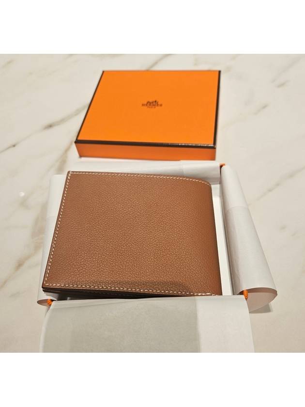 Citizen Twill Compact Card Wallet Gold Sun - HERMES - BALAAN 6