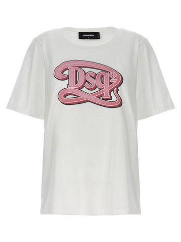 Short Sleeve T-Shirt S72GD0518S24668100 White - DSQUARED2 - BALAAN 1