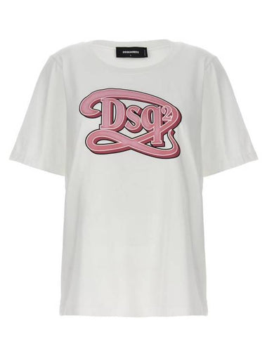 Short Sleeve T-Shirt S72GD0518S24668100 White - DSQUARED2 - BALAAN 1