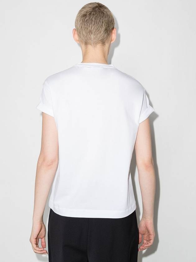 Stretch Cotton Jersey Short Sleeve T-Shirt White - BRUNELLO CUCINELLI - BALAAN 5