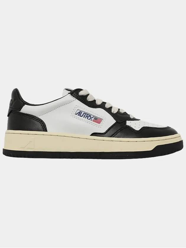 Medalist Leather Low Top Sneakers White Black - AUTRY - BALAAN 4