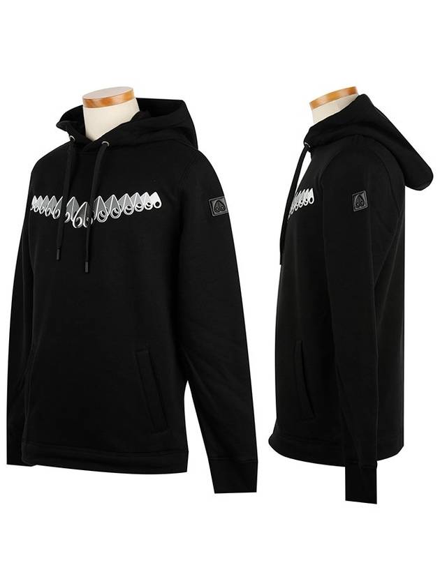 Logo Print Hoodie Black - MOOSE KNUCKLES - BALAAN 3