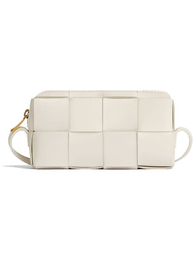 Intrecciato Cassette Leather Mini Cross Bag Taupe White - BOTTEGA VENETA - BALAAN 2