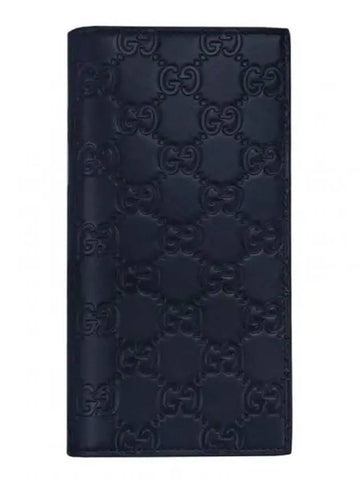 Signature Cima Long Wallet 779828 CWC1N 4009 Dark Navy 1151945 - GUCCI - BALAAN 1