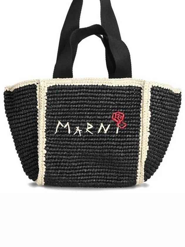 logo embroidered woven tote bag SHMP0121L0P6769 - MARNI - BALAAN 2