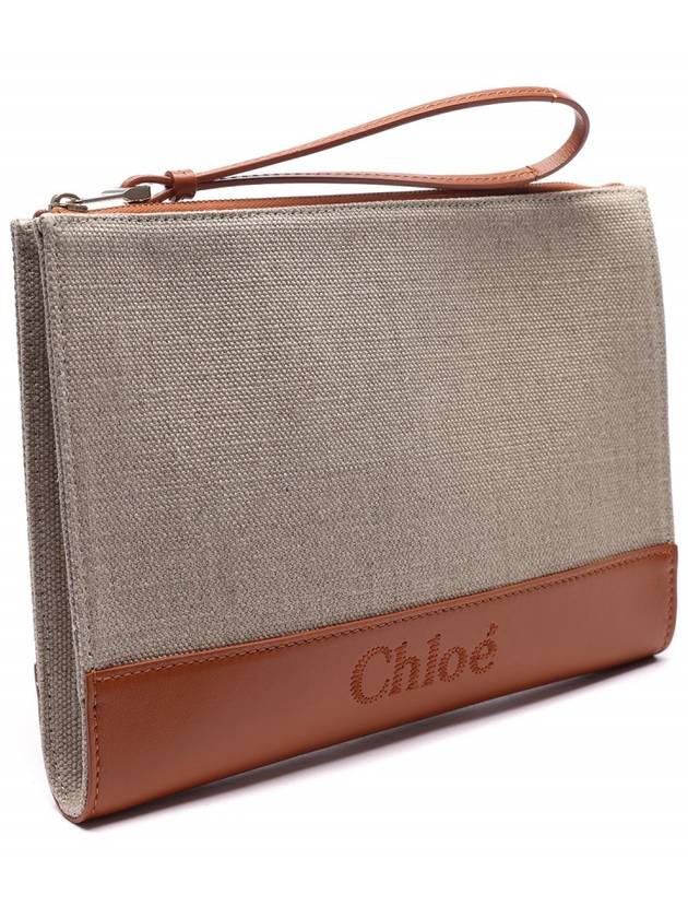 Sense Zipper Clutch Bag Beige Caramel - CHLOE - BALAAN 4