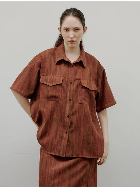 Unisex Printing Half Shirts Brown - AACA - BALAAN 1