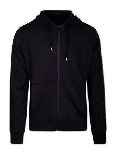 Light Fleece Zip Up Hoodie Black - CP COMPANY - BALAAN 2