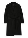 Arona Belt Virgin Wool Single Coat Black - MAX MARA - BALAAN 2