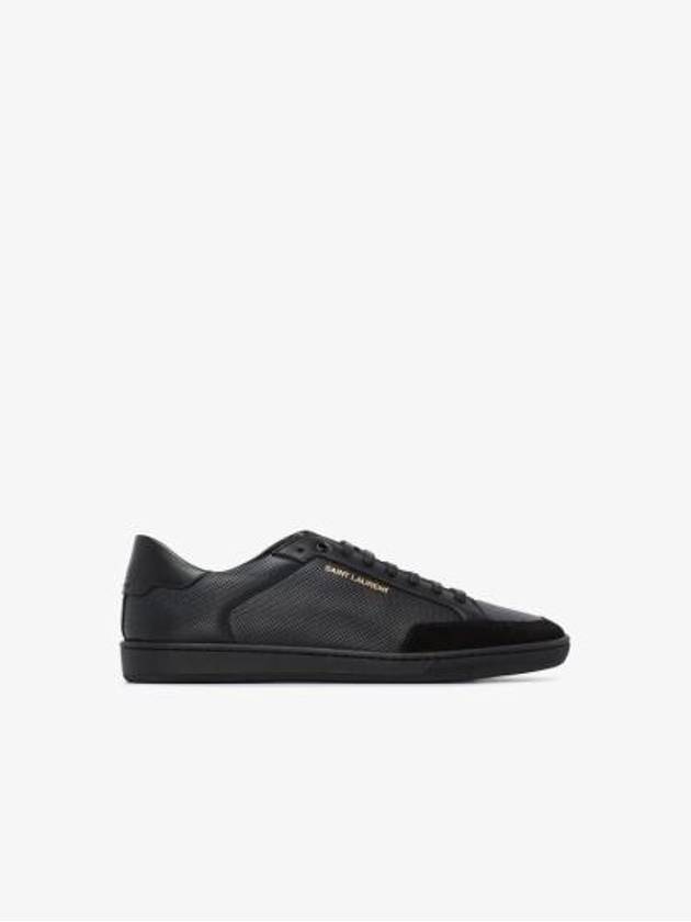 Court Classic Perforated Leather Low Top Sneakers Black - SAINT LAURENT - BALAAN 7