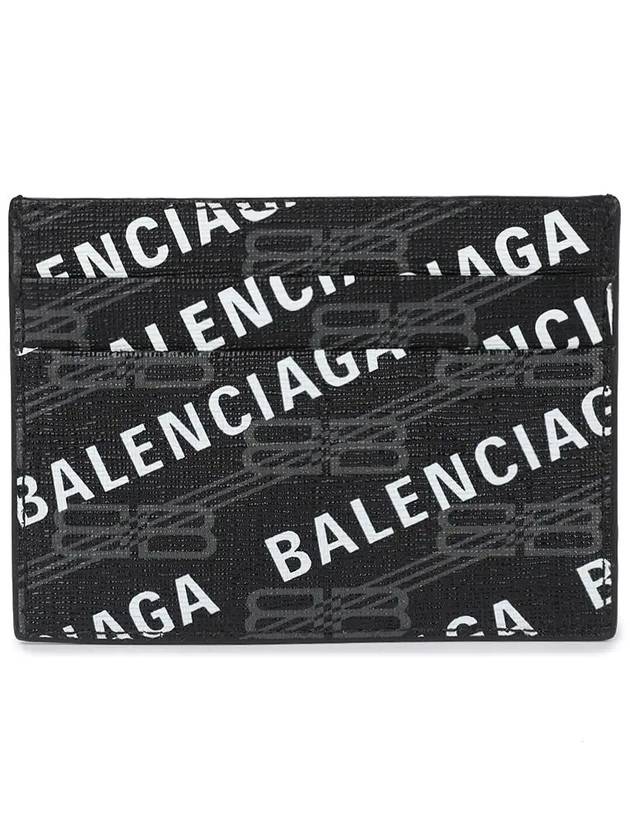 Monogram Pattern Card Wallet Black - BALENCIAGA - BALAAN 4