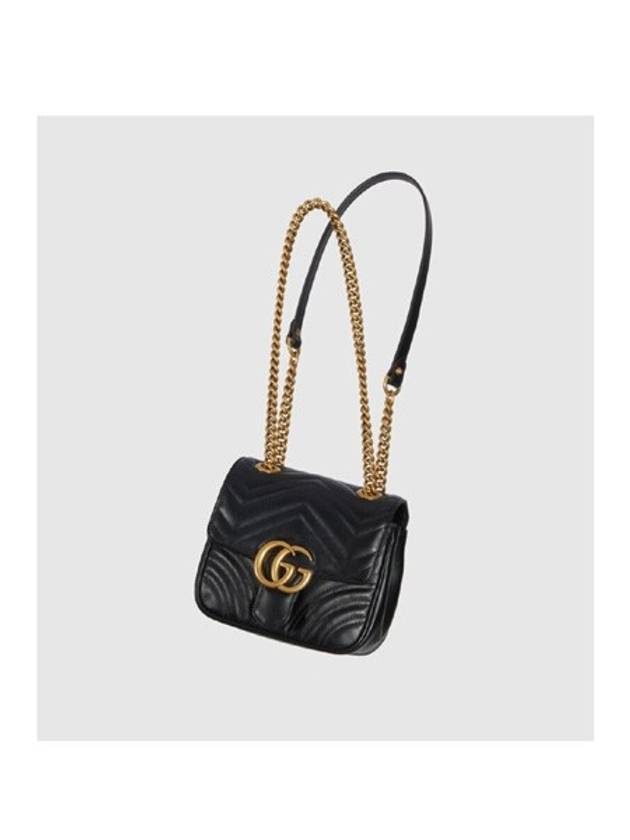 GG Marmont Matelasse Small Shoulder Bag Black - GUCCI - BALAAN 3