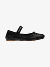 Women's Logo Leather Ballerinas Black - MIU MIU - BALAAN 2