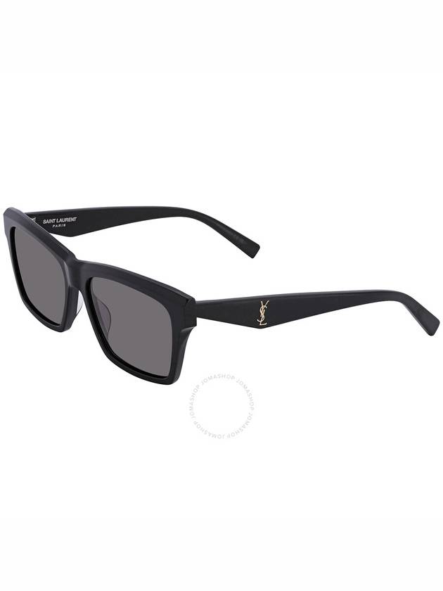 Saint Laurent Gray Polarized Rectangular Unisex Sunglasses SL M104 004 56 - SAINT LAURENT - BALAAN 3