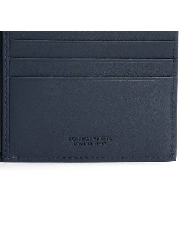 Intrecciato Calf Leather Half Wallet Navy - BOTTEGA VENETA - BALAAN 7