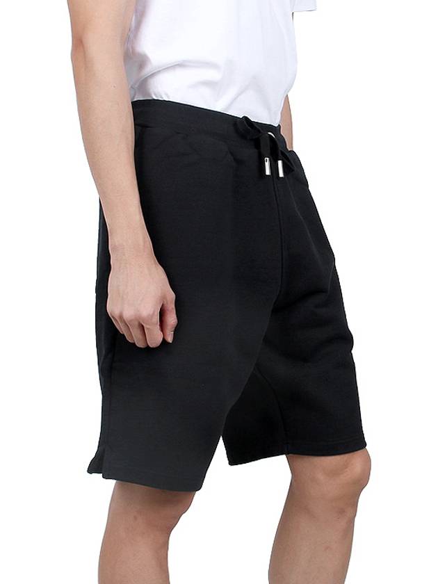 Organic Cotton Fleece Shorts Black - AMI - BALAAN 4