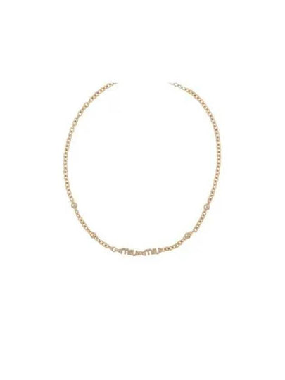 Logo Metal Necklace Gold - MIU MIU - BALAAN 2