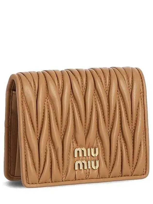 Matelasse Leather Half Wallet Caramel - MIU MIU - BALAAN 2