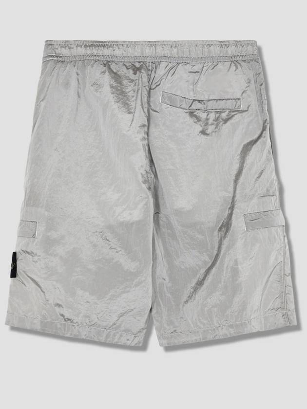 Nylon Metal Bermuda Wappen Short Pants Black Ice 7615L1721 - STONE ISLAND - BALAAN 5