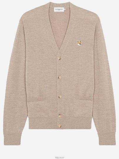 Fox Head Patch Classic Cardigan Beige Melange - MAISON KITSUNE - BALAAN 2