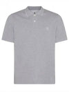 Embroidered Logo Short Sleeve Polo Shirt Grey - BRUNELLO CUCINELLI - BALAAN 2