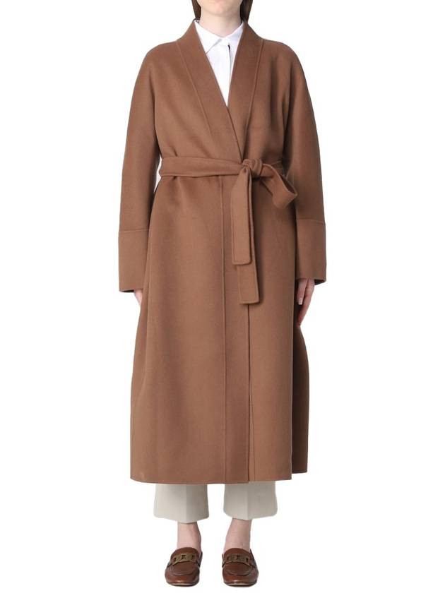 Virgin Wool Single Coat Brown Bronze - S MAX MARA - BALAAN 2