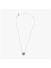 Idyllia Flower Rhodium Necklace Blue - SWAROVSKI - BALAAN 3