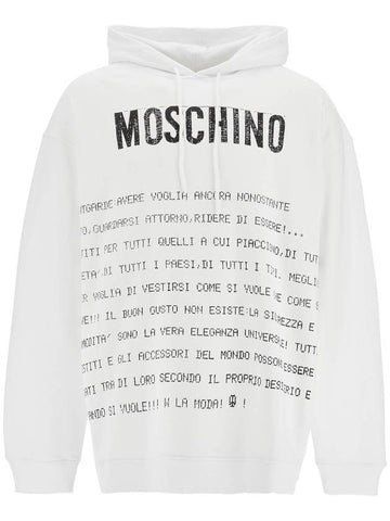 hooded sweatshirt with letter - MOSCHINO - BALAAN 1