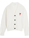 De Coeur Button Up Cardigan White - AMI - BALAAN 1