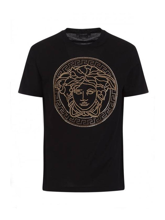 Men's Medusa Logo Short Sleeve T-Shirt Black - VERSACE - BALAAN 1