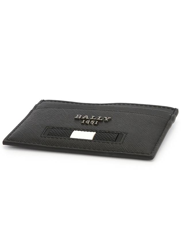 Metal Logo Card Wallet Black - BALLY - BALAAN 4