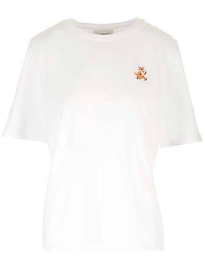 Speedy Fox Patch Comfort Short Sleeve T Shirt White - MAISON KITSUNE - BALAAN 2