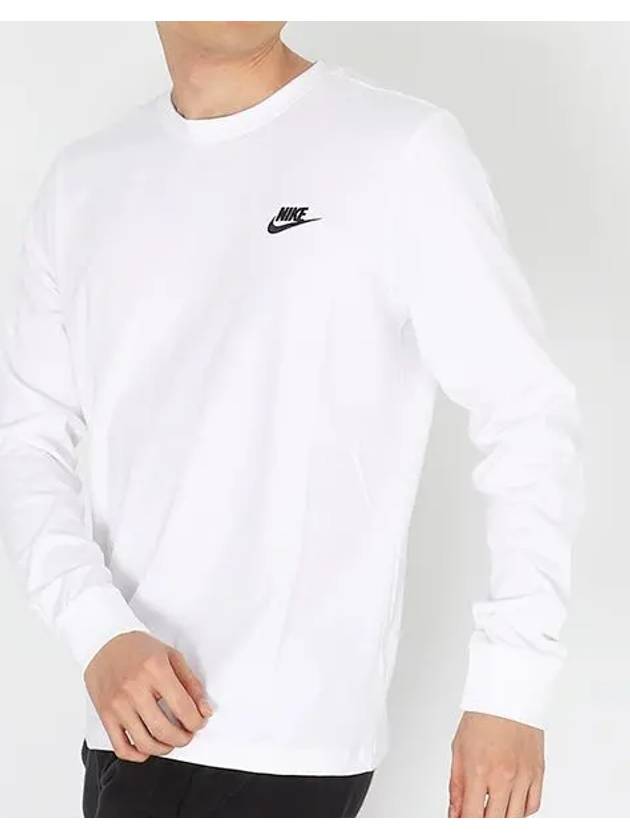 NSW Club Long Sleeve T-Shirt White - NIKE - BALAAN 2