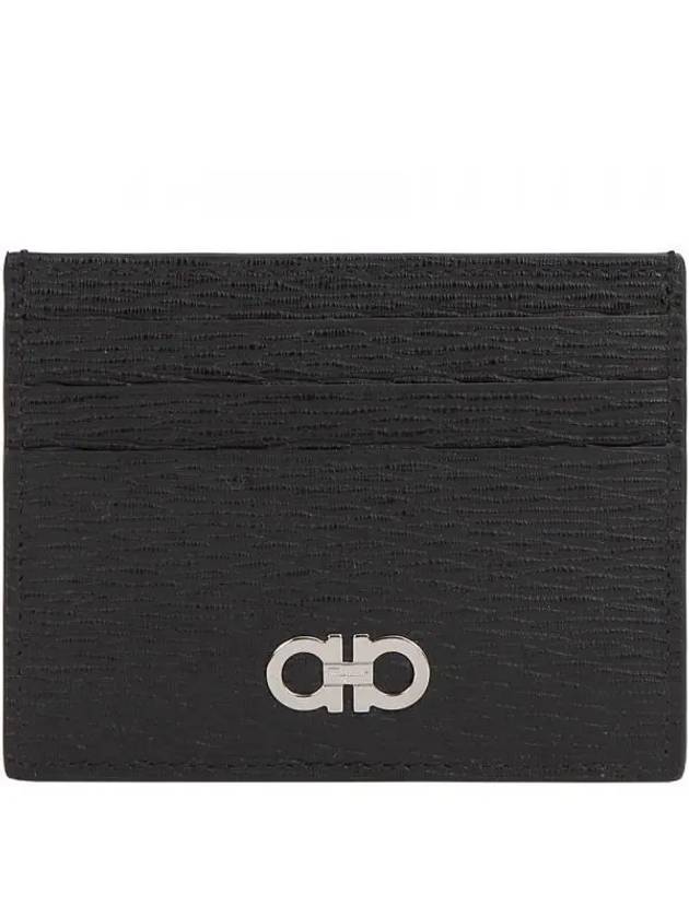 Revival Gancini Card Wallet Black - SALVATORE FERRAGAMO - BALAAN 2