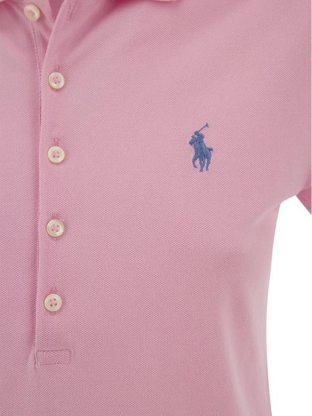 Women's Julie Embroidered Logo Short Sleeve Polo Shirt Caramel Pink - POLO RALPH LAUREN - BALAAN 5