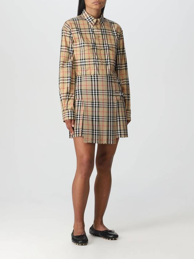 Vintage Check Wool Kilt pleated skirt Archive Beige - BURBERRY - BALAAN 3